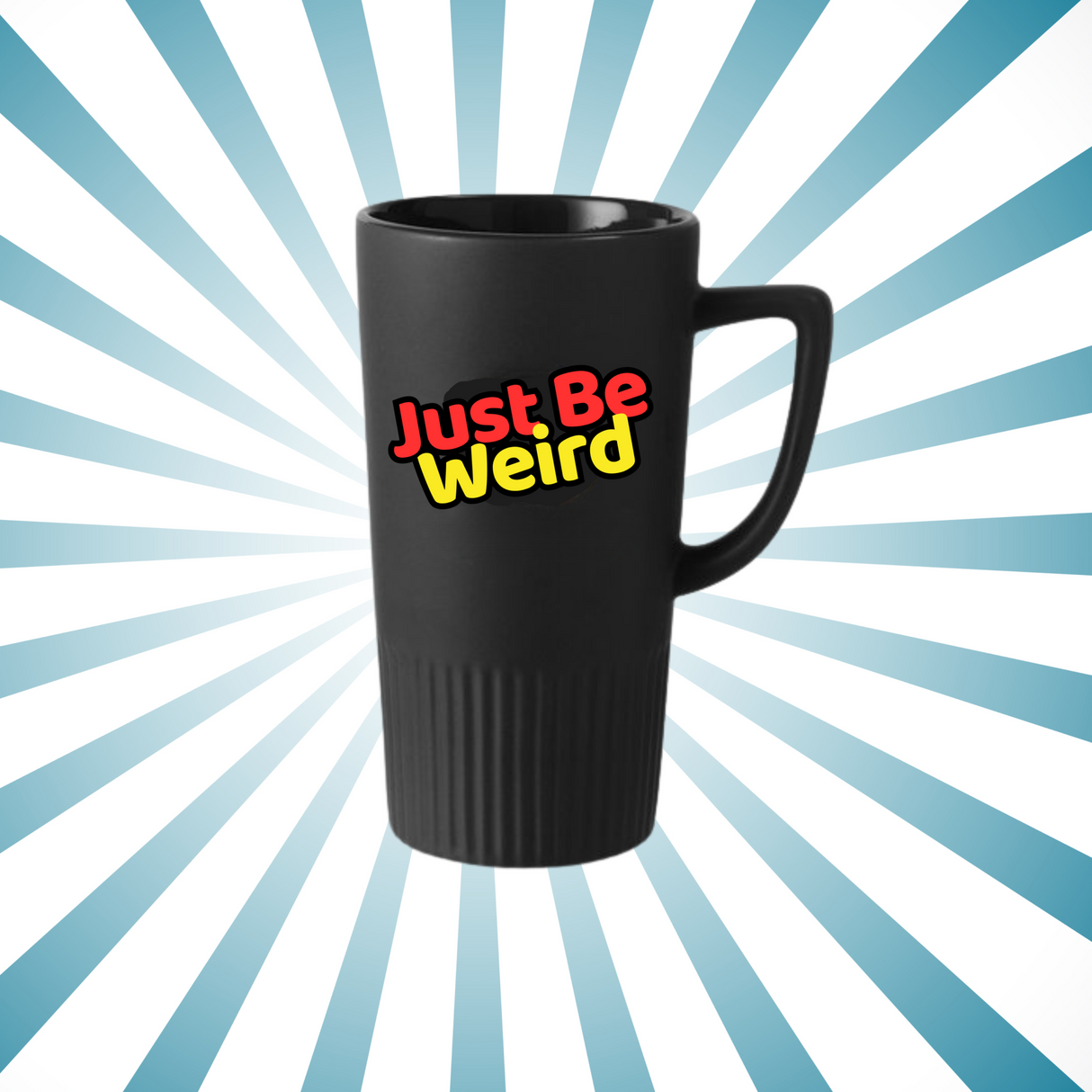 Weird 20oz Texture Base Tall Ceramic Mug with glossy interior and matte finish.