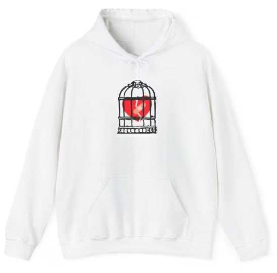 Caged Heart Unisex Heavy Blend Hoodie