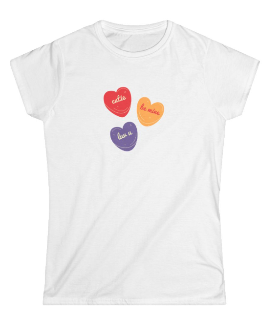 Candy Hearts Women's Softstyle T-Shirt