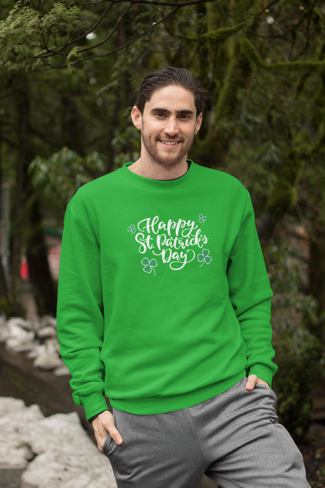 St. Patrick's Day unisex heavy blend green sweatshirt with festive design.