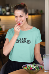 Gym Rat w/ Barbell Women's Cropped T-Shirt