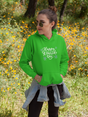 St. Patrick's Day unisex heavy blend hoodie with kangaroo pocket and drawstring, green color.