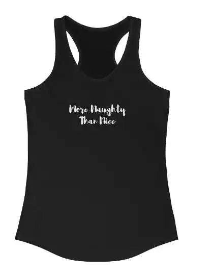 More Naughty Than Nice Women's Racerback Tank Top