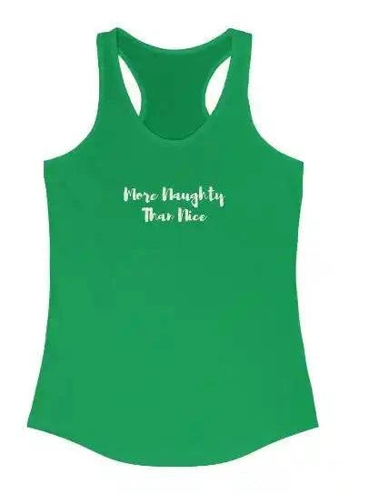 More Naughty Than Nice Women's Racerback Tank Top