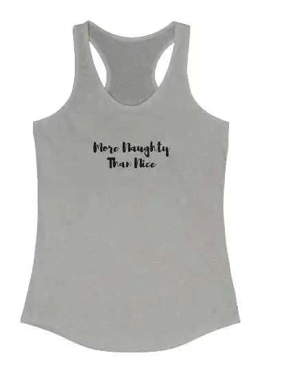 More Naughty Than Nice Women's Racerback Tank Top