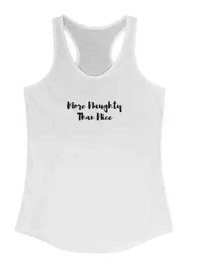 More Naughty Than Nice Women's Racerback Tank Top