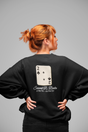 JB Custom Order Unisex Sweatshirt featuring personalized card design on the back.