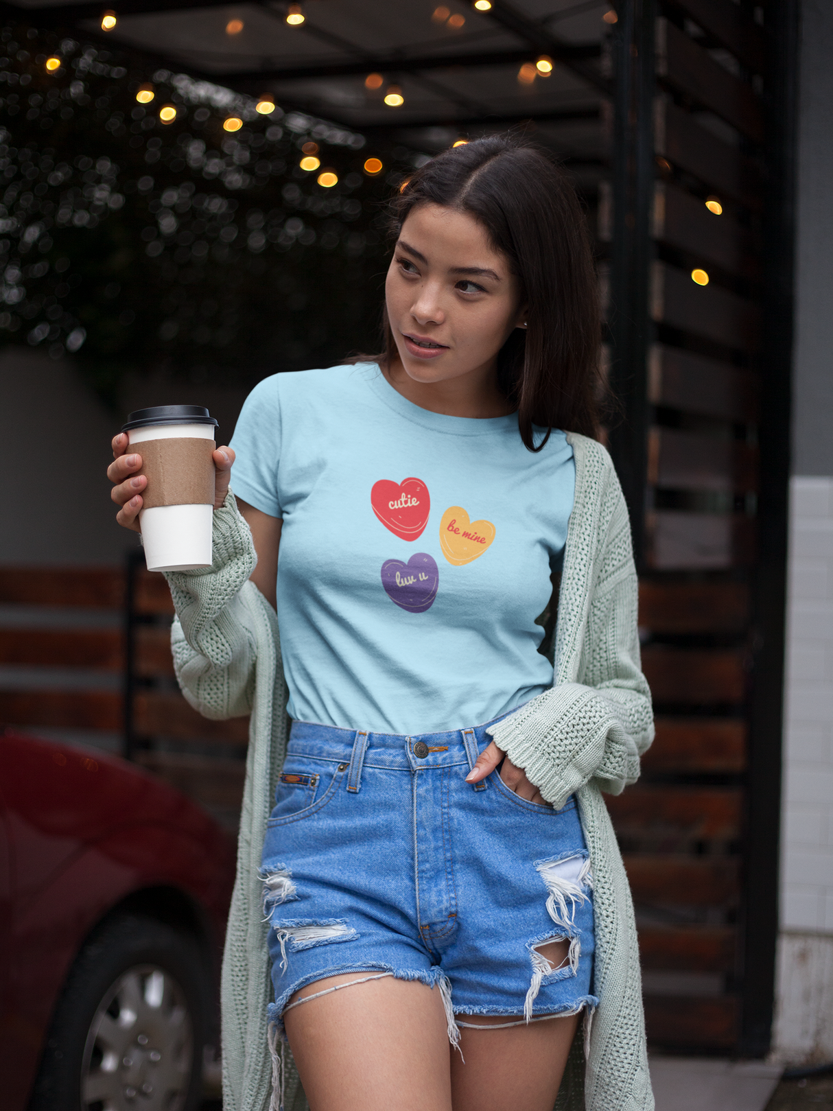 Candy Hearts Women's Softstyle T-Shirt